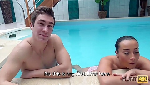 Young Cuckold Let Stranger Nail Slutty Girlfriend By Pool