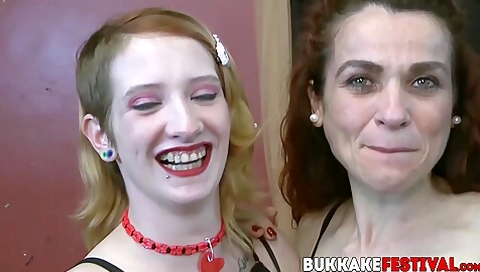 Perverted Bukkake Sluts Swallow Big Cocks With Pleasure