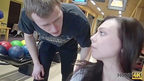 Cuckold Allows Guy Please His Cute Gf Right In Bowling Club