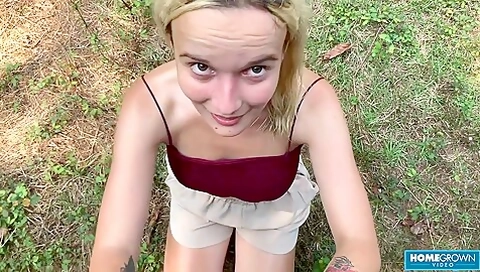 Pov Amateur Outdoor Cock Sucking With Horny Hot Darling